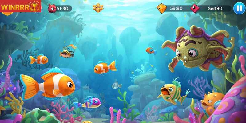 fishing game online arcade gameplay with colorful sea creatures