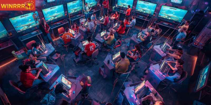 fishing game online multiplayer room with multiple players